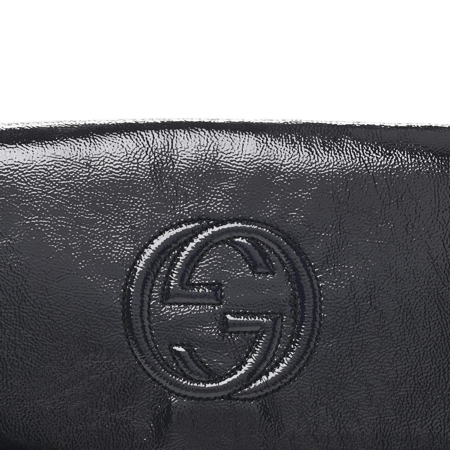 Gucci Soft Patent Medium Soho Clutch Uniform Blue 8 of 10