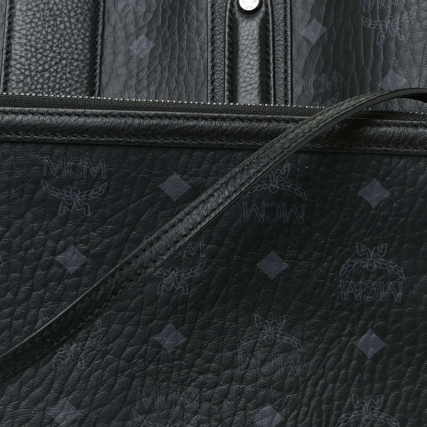 Visetos Medium Liz Reversible Shopper Tote Black