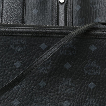 MCM Visetos Medium Liz Reversible Shopper Tote Black 9 of 22