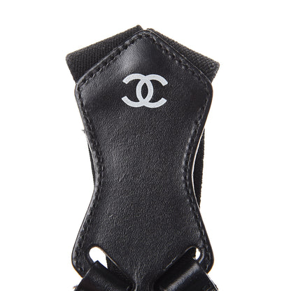 Chanel Logo Suspenders Black White 4 of 6