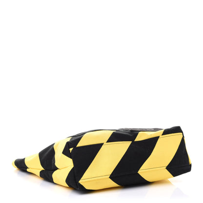 Miu Miu Canvas Shopping Tote Black Yellow 3 of 4