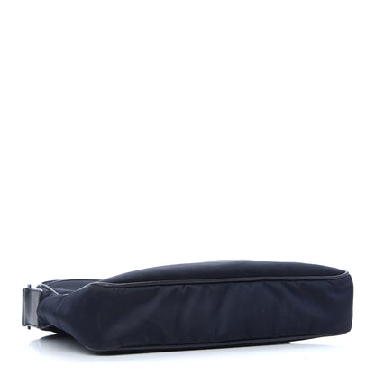 Prada Tessuto Nylon Saffiano Flat Messenger Bag Blue 4 of 10