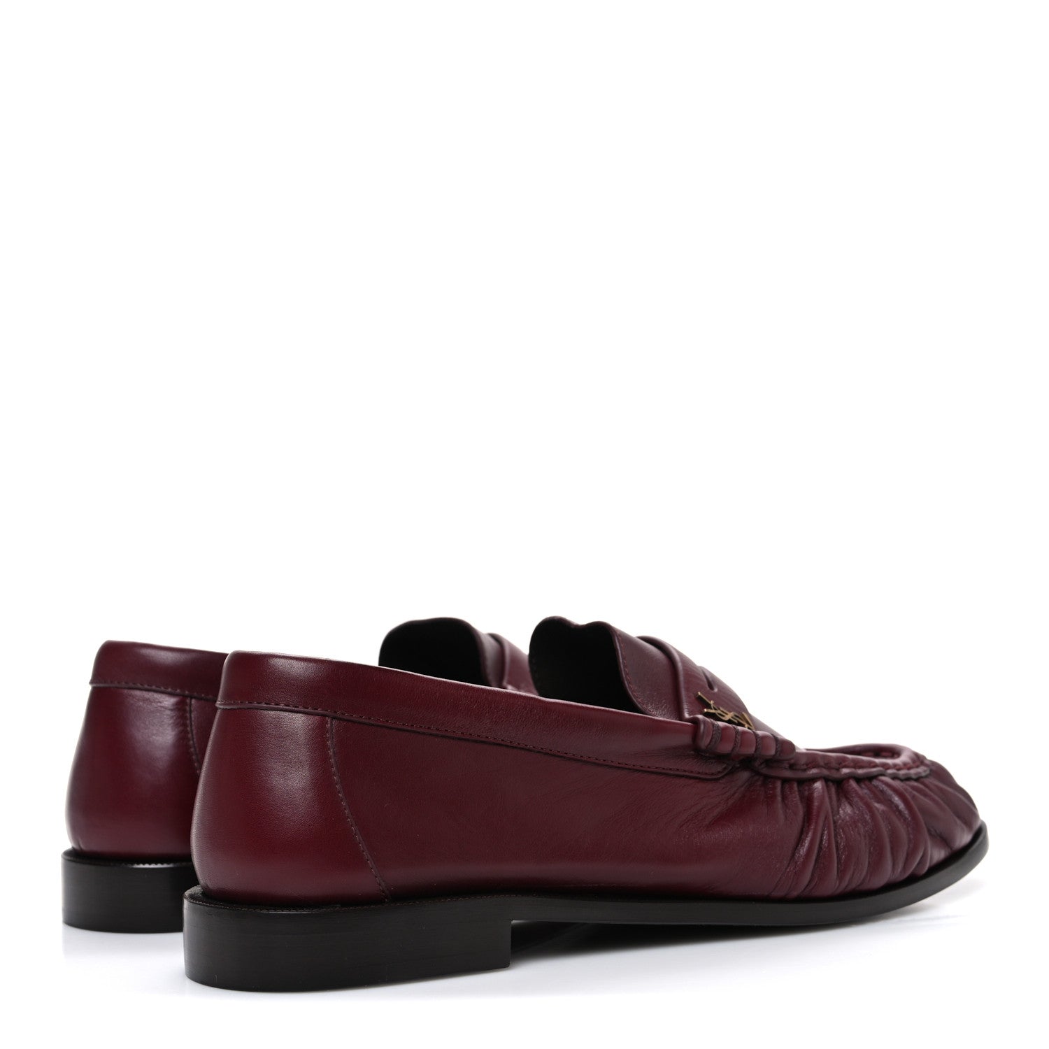 Saint Laurent Radiance Calfskin Le Loafer 15 Moccasin 40 Dark Ruby 5 of 11