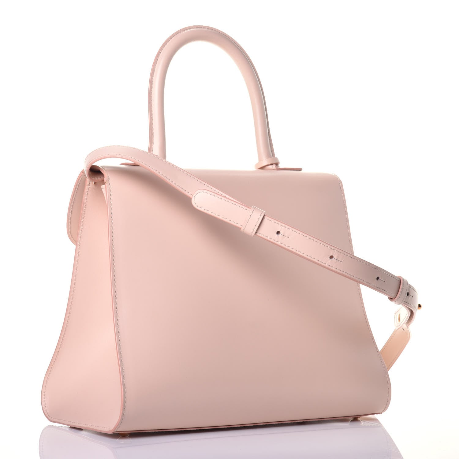 Delvaux Calfskin MM Brillant Satchel Nude 3 of 9