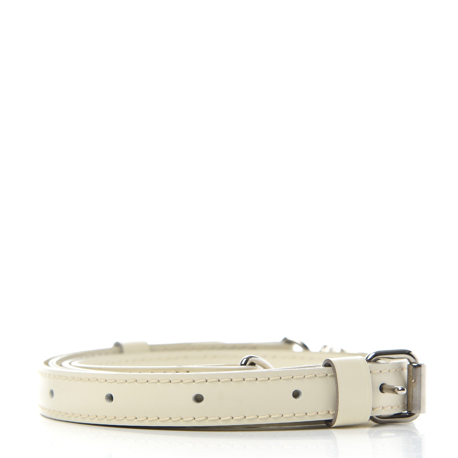 Louis Vuitton Calfskin 16mm Adjustable Shoulder Strap Ivory 2 of 3