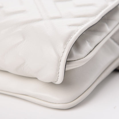 Fendi Nappa FF 1974 Diagonal Embossed Upside Down Belt Bag White 6 of 9