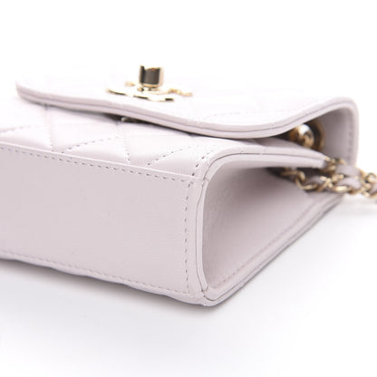 Chanel Lambskin Quilted Mini Trendy CC Clutch With Chain Lilas Lilac 8 of 9