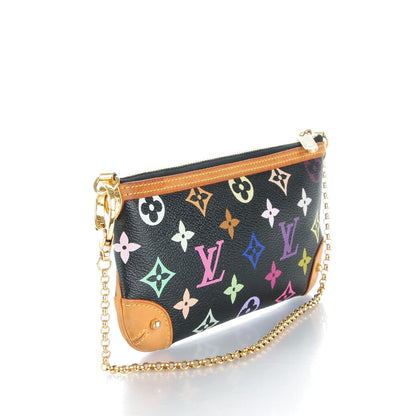 Louis Vuitton Monogram Multicolor Pochette Milla MM Black 3 of 9
