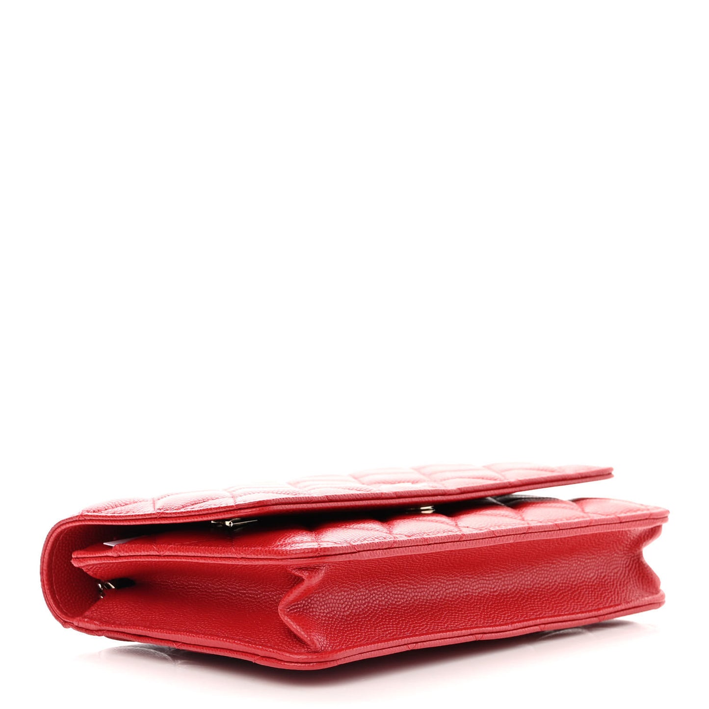 Caviar Quilted Wallet On Chain WOC Red