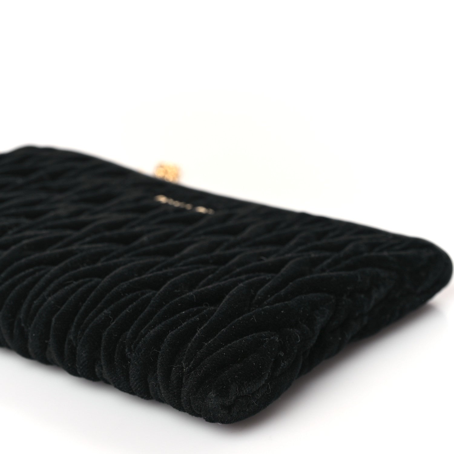 Miu Miu Velvet Matelasse Wristlet Black 9 of 9