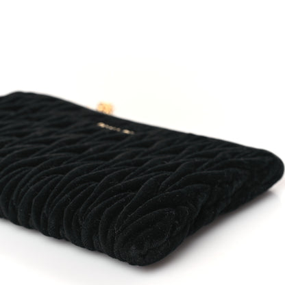 Miu Miu Velvet Matelasse Wristlet Black 9 of 9