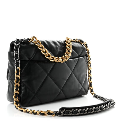 Chanel Lambskin Quilted Large Chanel 19 Flap Black 3 of 11