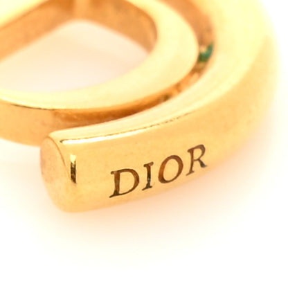 Christian Dior Metal 30 Montaigne Hoop Earrings Aged Gold 4 of 6