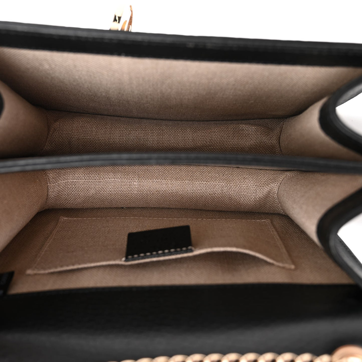 Dollar Calfskin Small Interlocking G Shoulder Bag Black