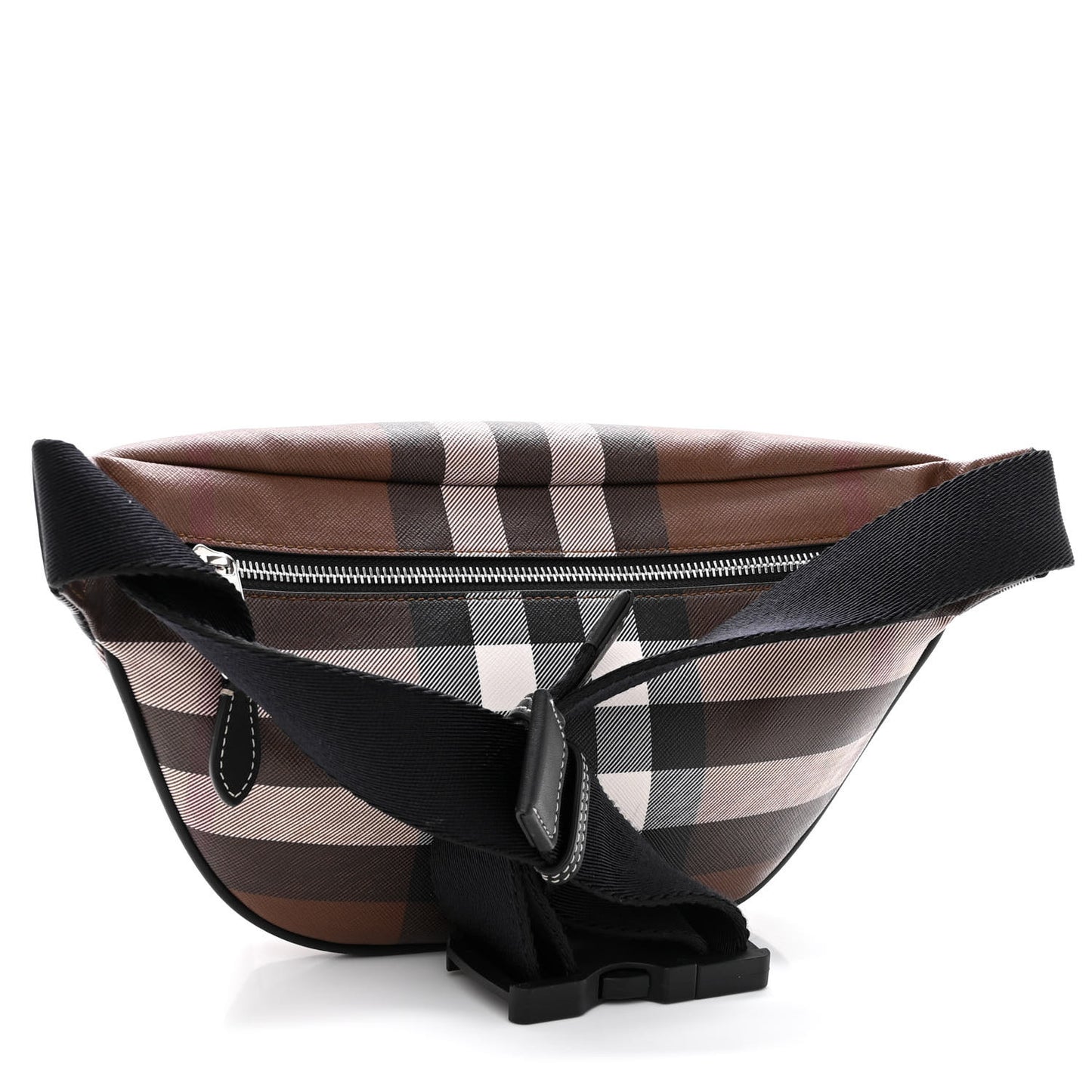 E-canvas Check Cason Bum Bag Dark Birch Brown