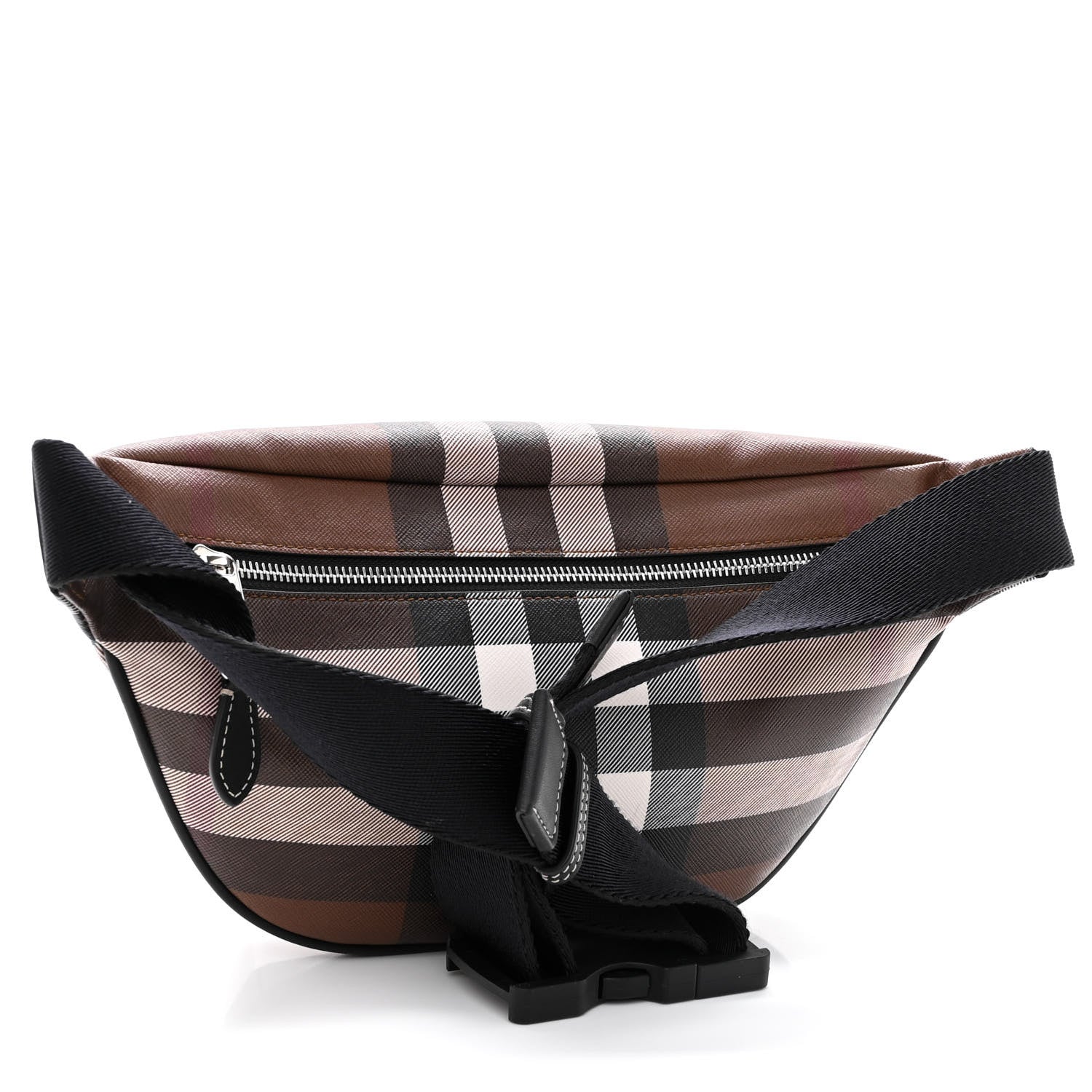 Burberry E-canvas Check Cason Bum Bag Dark Birch Brown 3 of 9