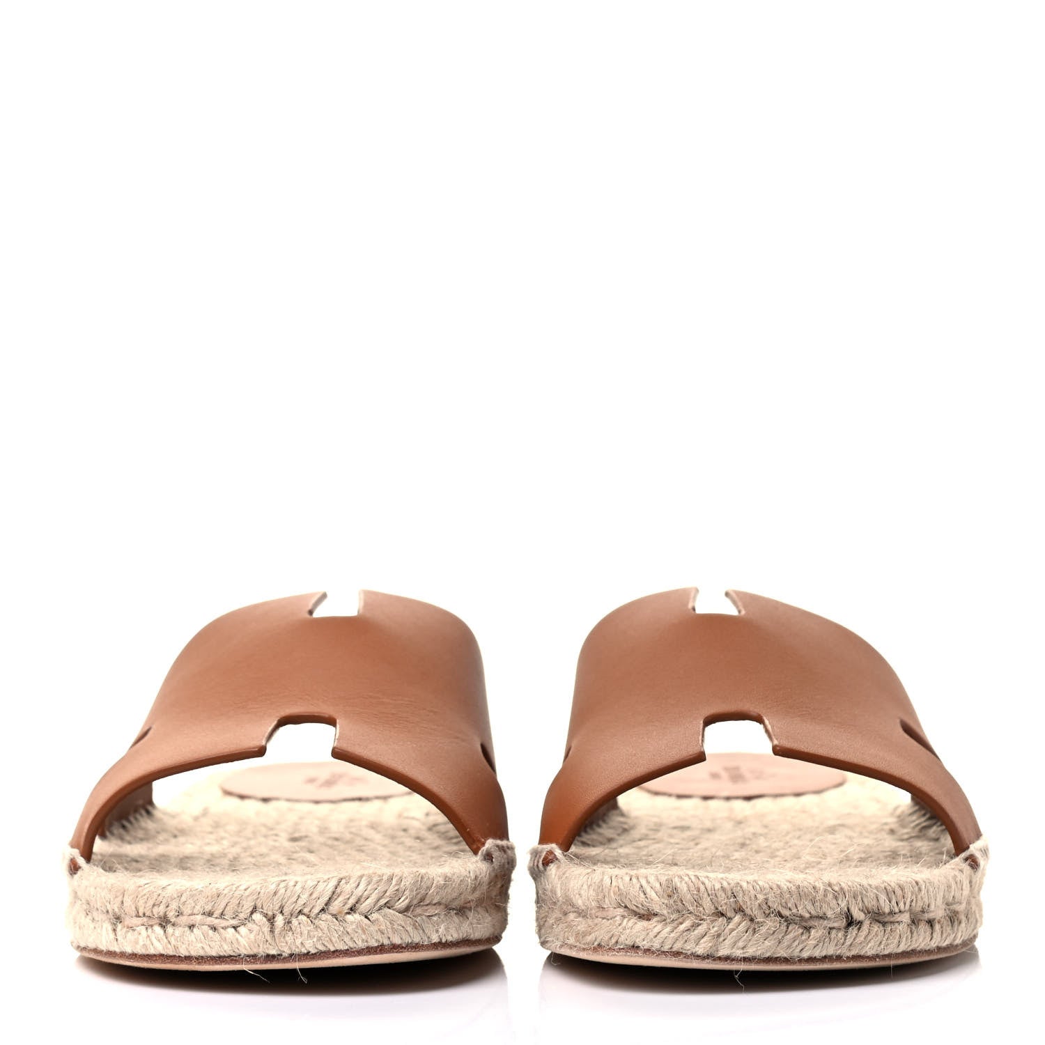 Hermes Calfskin Mens Antigua Espadrille Sandals 42 Naturel Safari 2 of 7