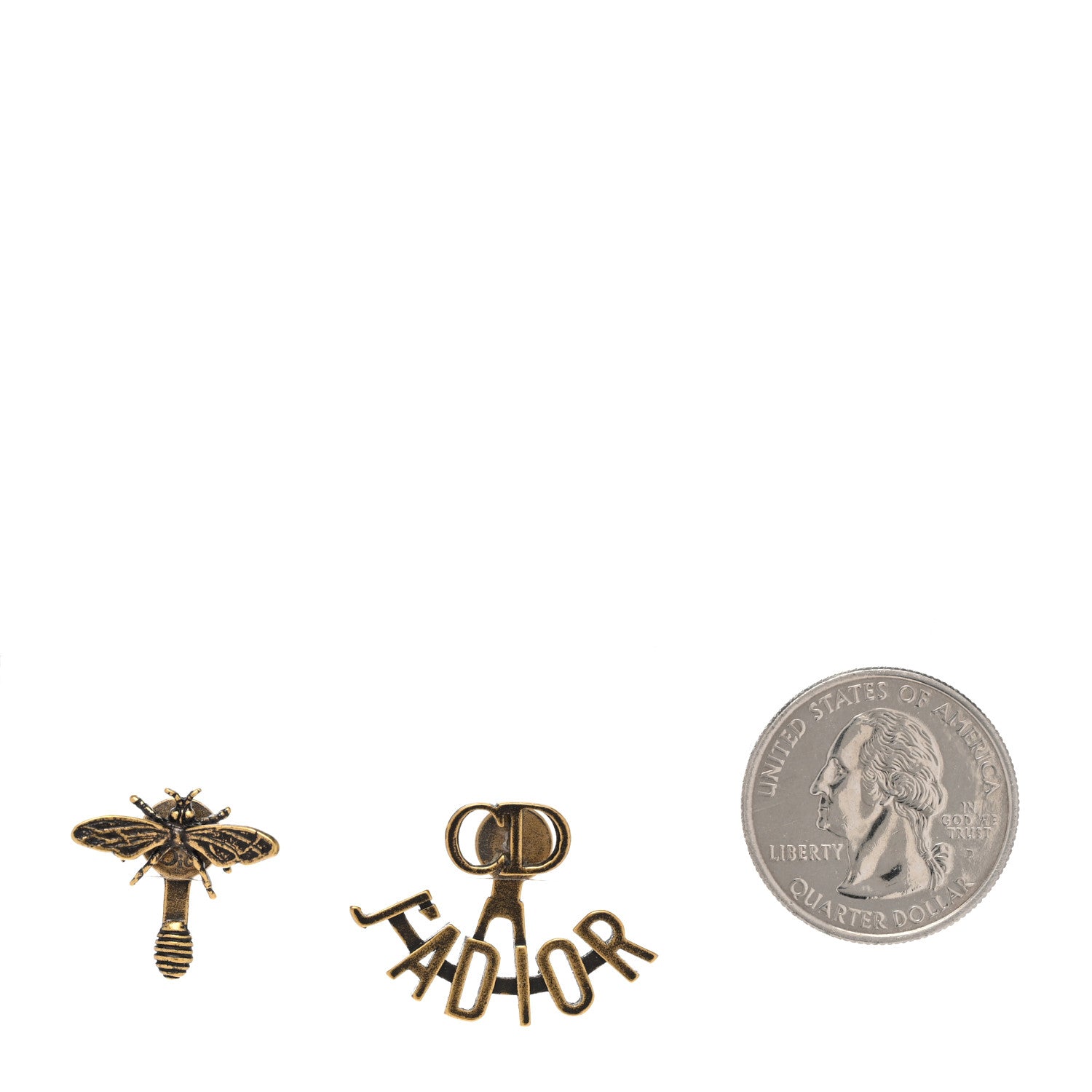 Christian Dior Metal J'Adior Earrings Aged Gold 2 of 5