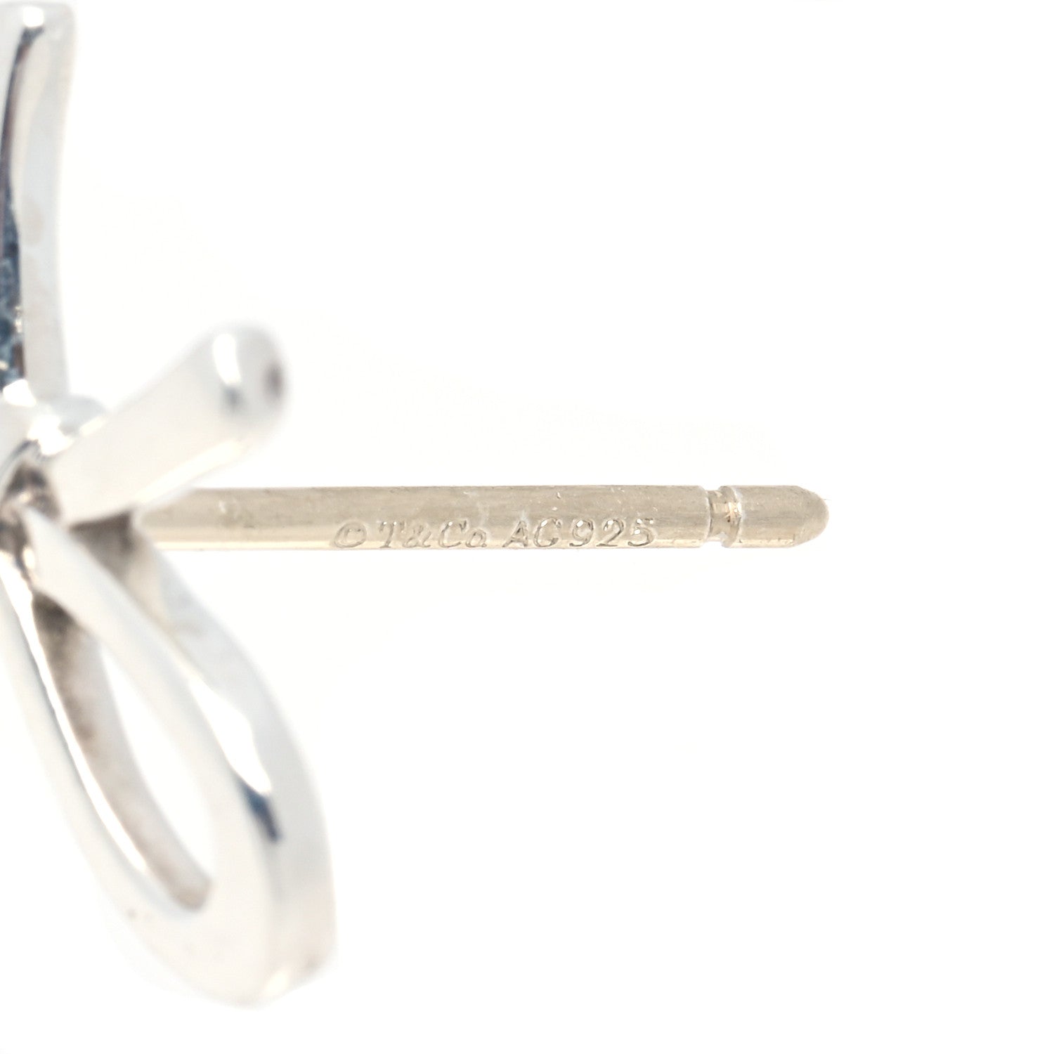 Tiffany Sterling Silver Bow Earrings 5 of 5