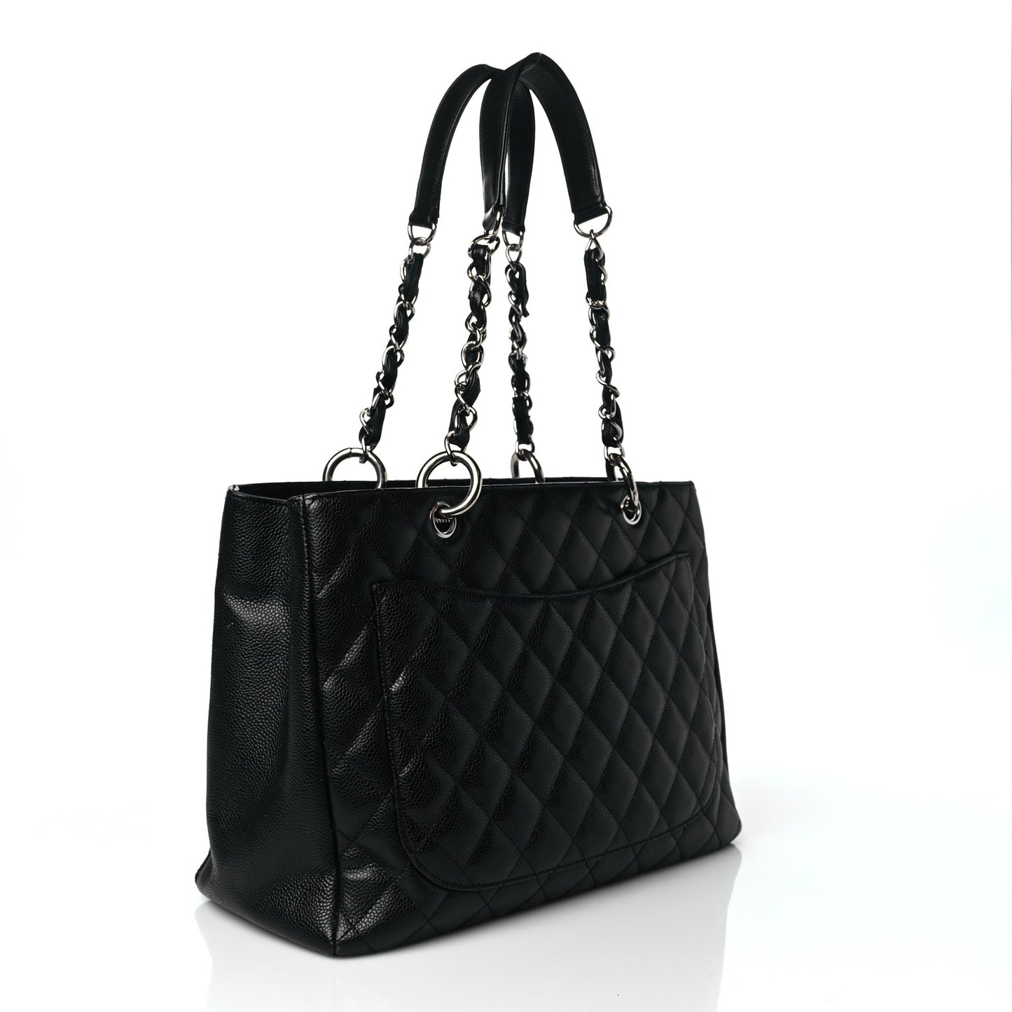 Caviar Quilted Grand Shopping Tote GST Black