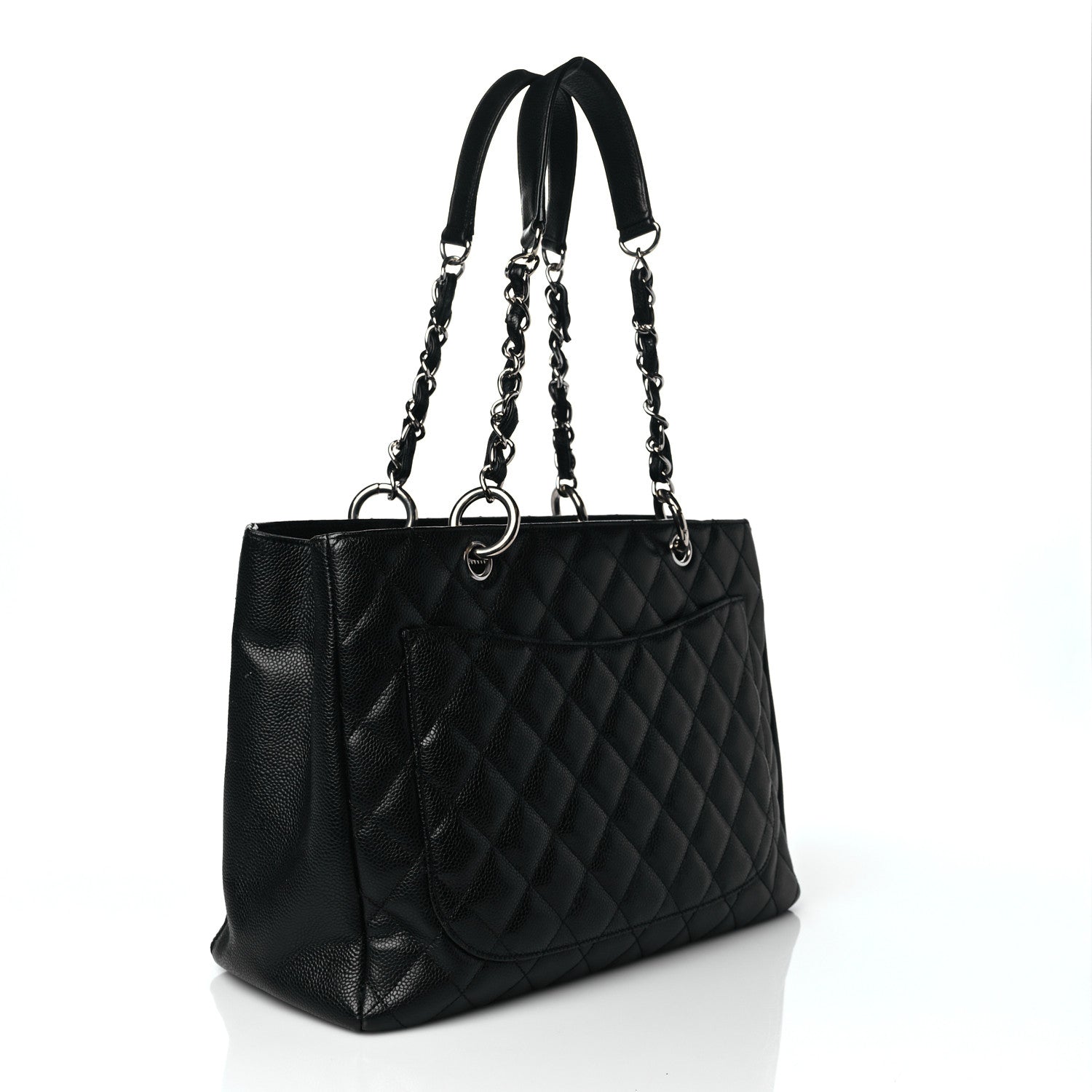 Chanel Caviar Quilted Grand Shopping Tote GST Black 3 of 12
