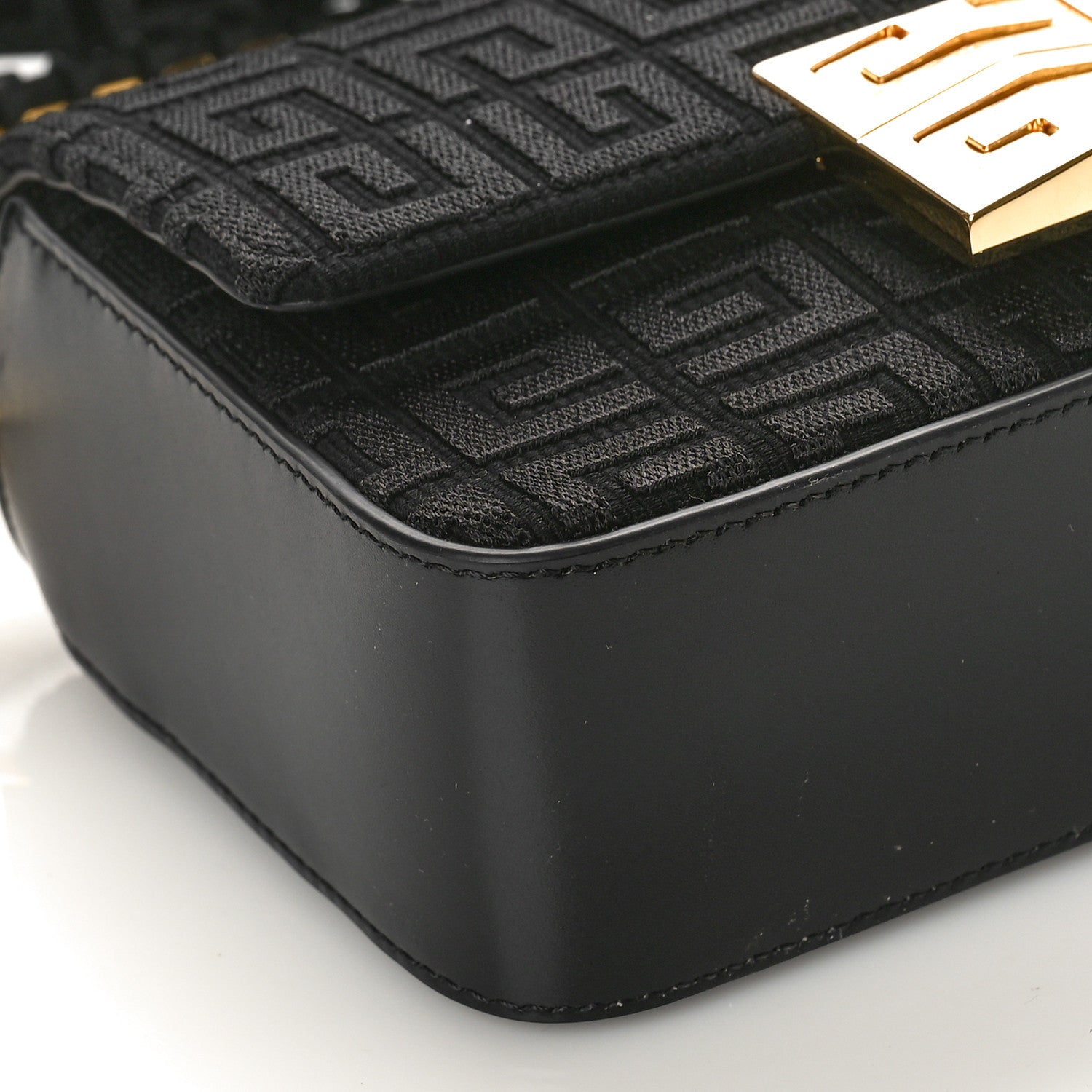 Givenchy Canvas Woven Embroidered Small 4G Bag With Chain Black 7 of 8