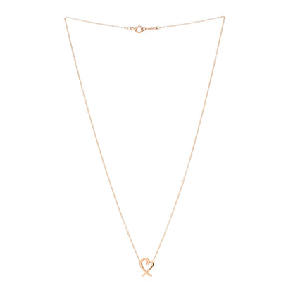 Tiffany 18K Rose Gold Mini Paloma Picasso Loving Heart Pendant Necklace 3 of 7