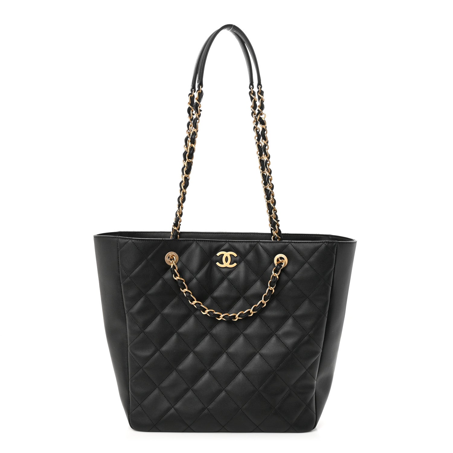 Chanel Calfskin Stitched Large Shopping Bag Black 1 of 12