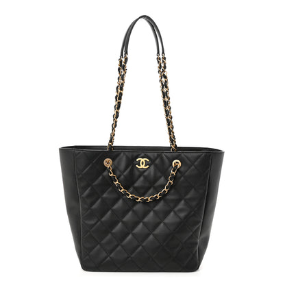 Chanel Calfskin Stitched Large Shopping Bag Black 1 of 12
