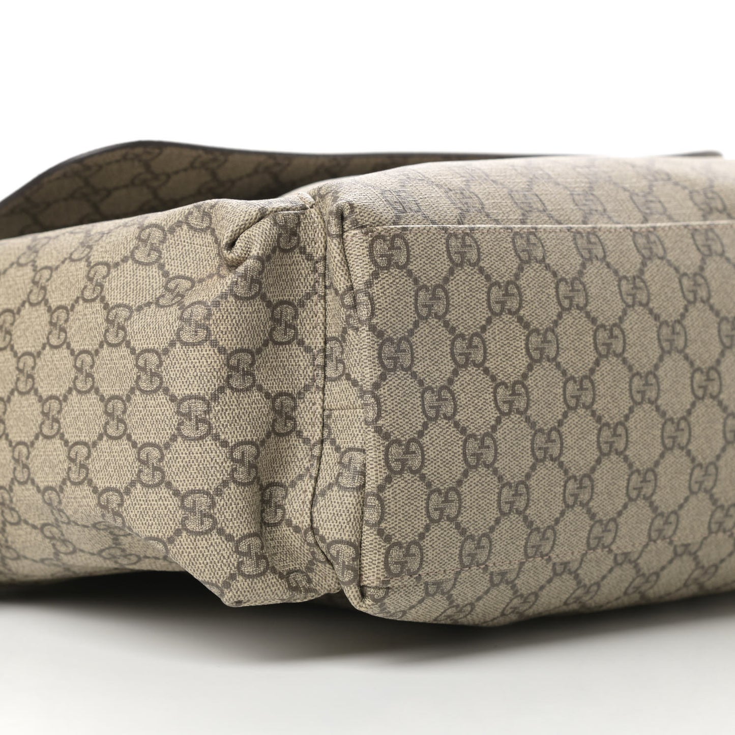 GG Plus Monogram Messenger Diaper Bag Dark Brown