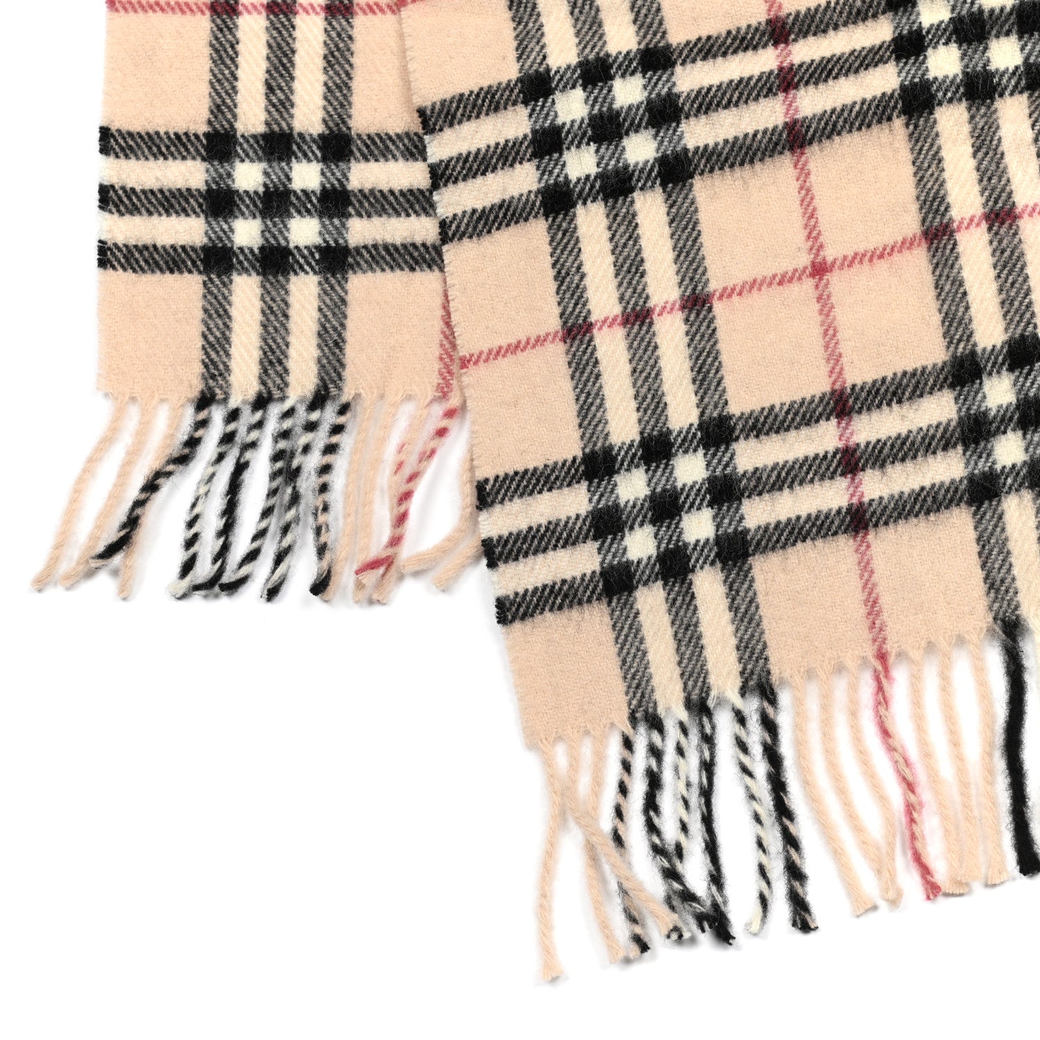 Burberry Wool Vintage Check Scarf Beige 2 of 5
