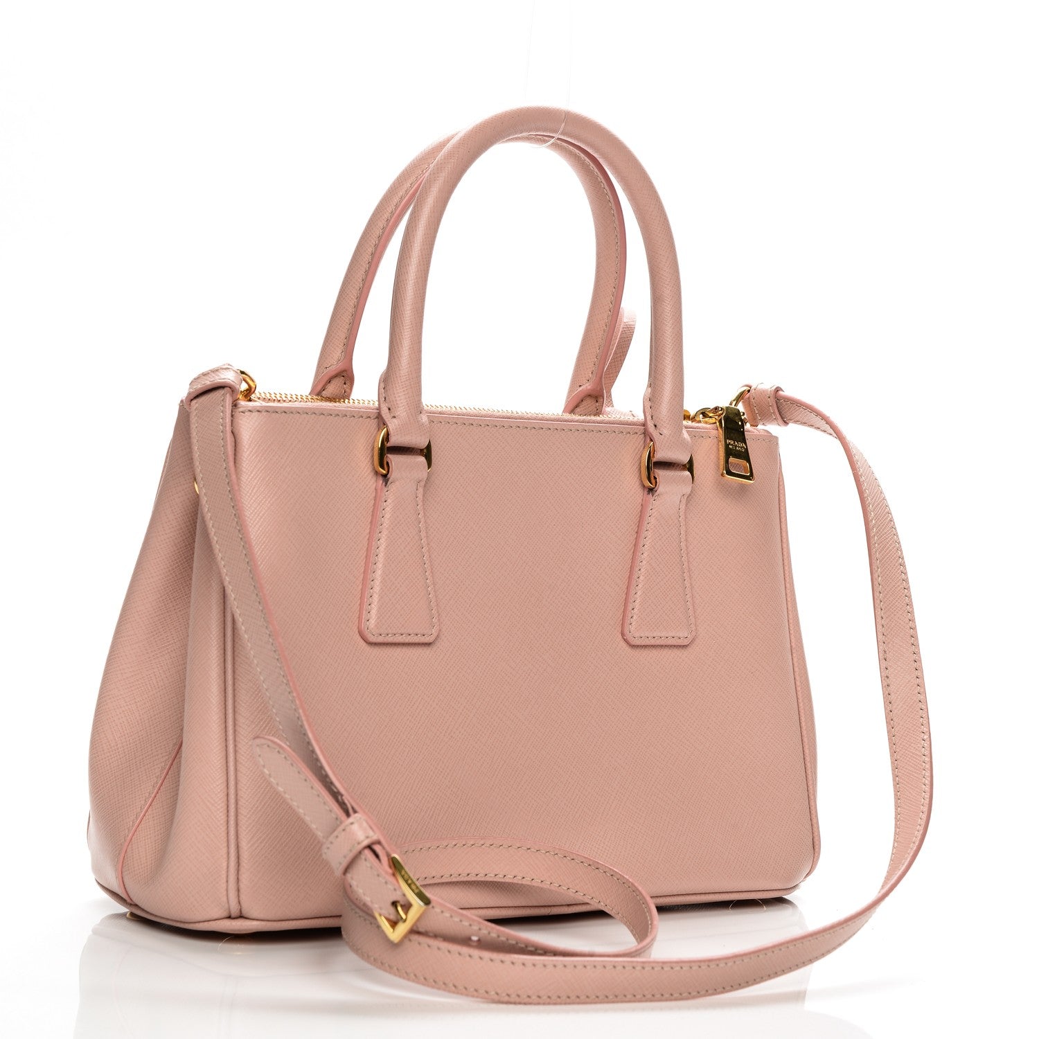 Prada Saffiano Lux Mini Double Zip Tote Orchidea 3 of 8