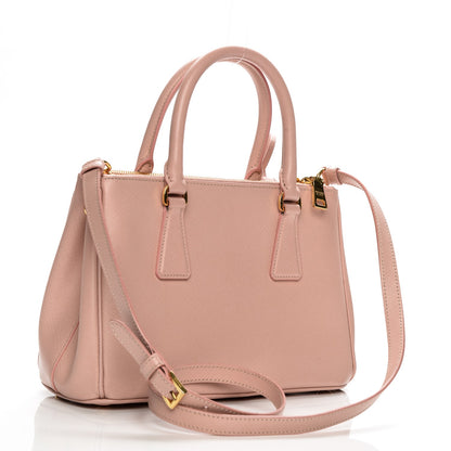 Prada Saffiano Lux Mini Double Zip Tote Orchidea 3 of 8