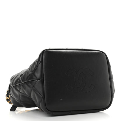 Chanel Lambskin Quilted Small Perfect Meeting Hobo Black 4 of 10