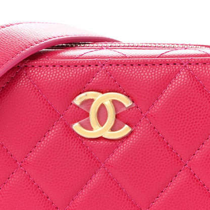 Chanel Caviar Quilted Twist Your Buttons Clutch With Chain Fuchsia 9 of 12