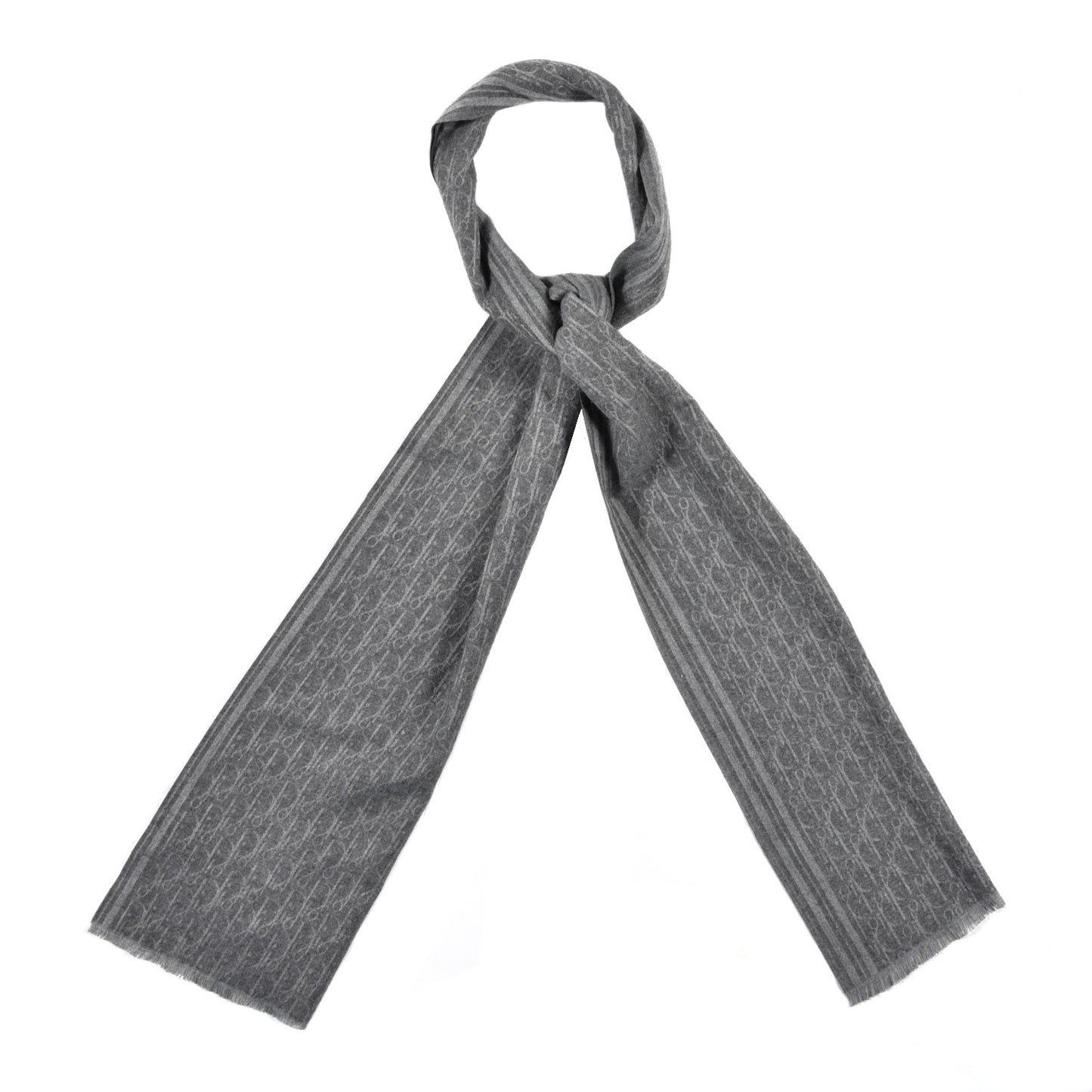 Cashmere Oblique Scarf Gray
