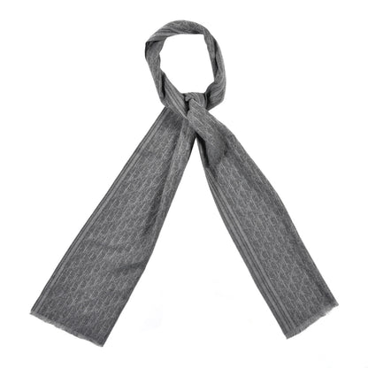Christian Dior Cashmere Oblique Scarf Gray 1 of 4