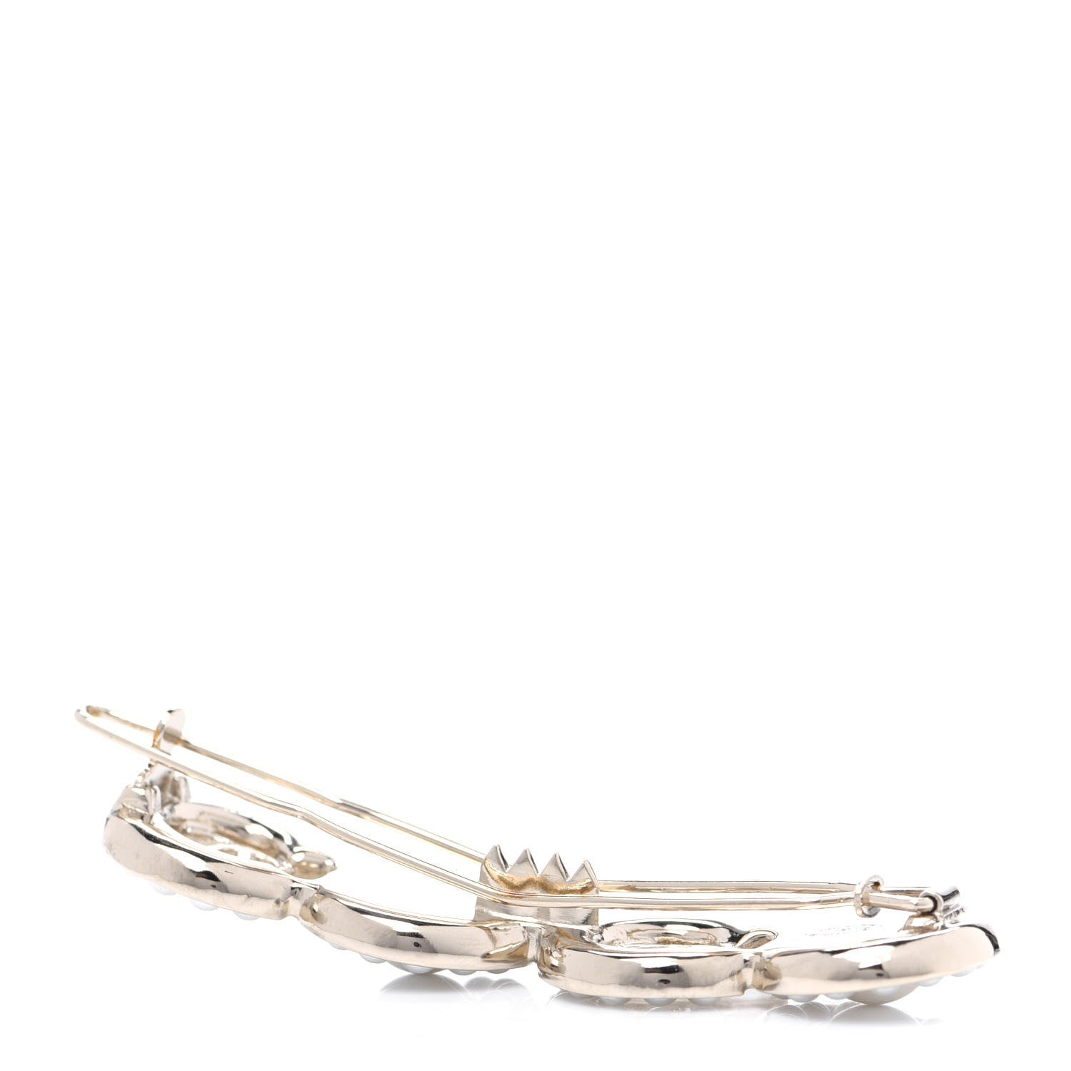 Chanel Pearl Coco Hair Clip Barrette Gold 3 of 6