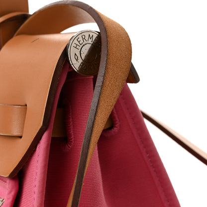 Hermes Toile Vache Hunter Herbag Zip 31 PM Rose Lipstick Natural 19 of 20