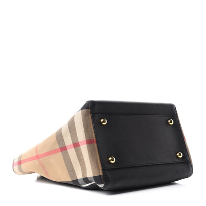 Burberry Grainy Calfskin House Check Small Canterbury Black 4 of 9