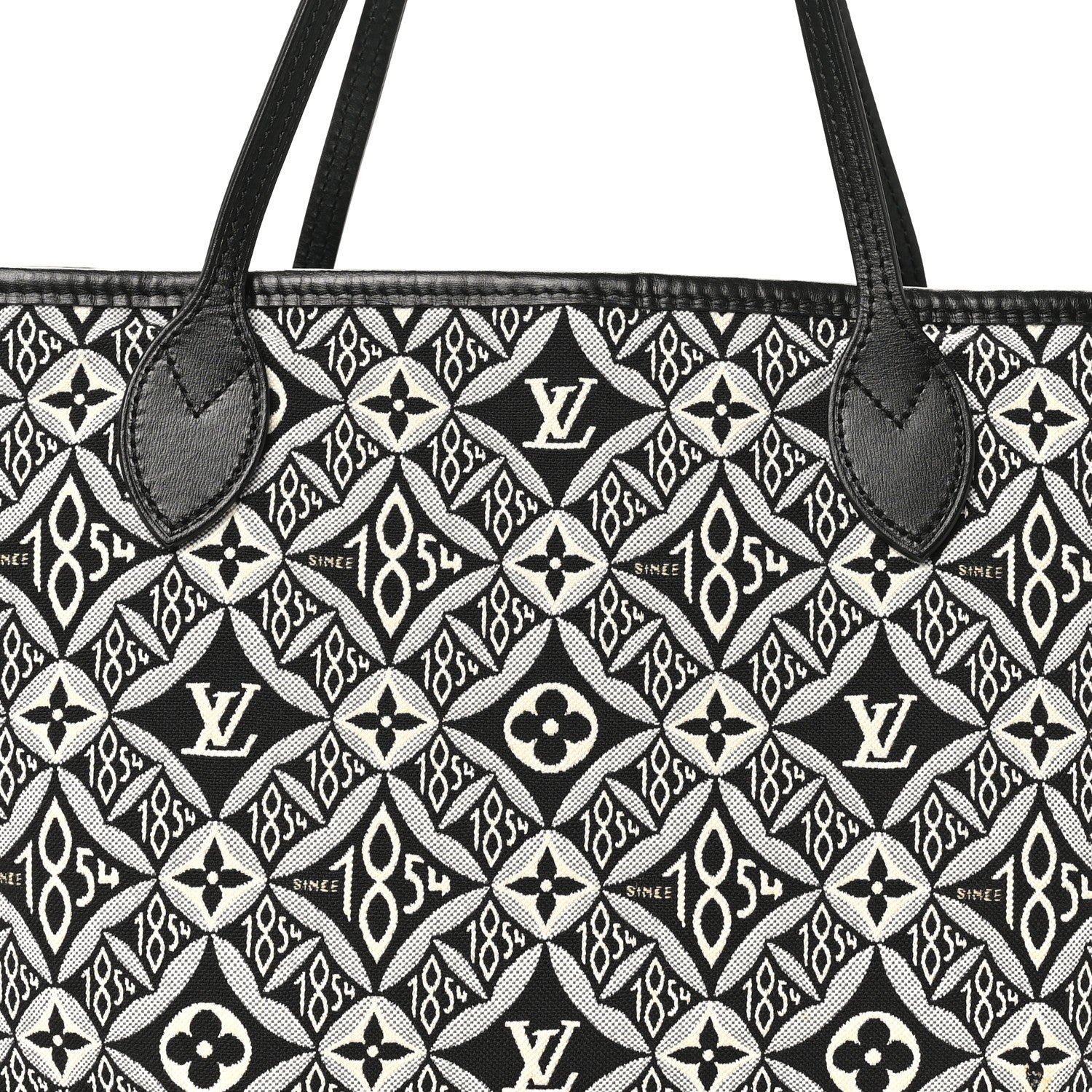 Louis Vuitton Jacquard Since 1854 Neverfull MM Grey 8 of 10