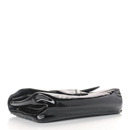Chanel Patent Horizontal Quilted Jumbo Single Flap Black 4 of 9