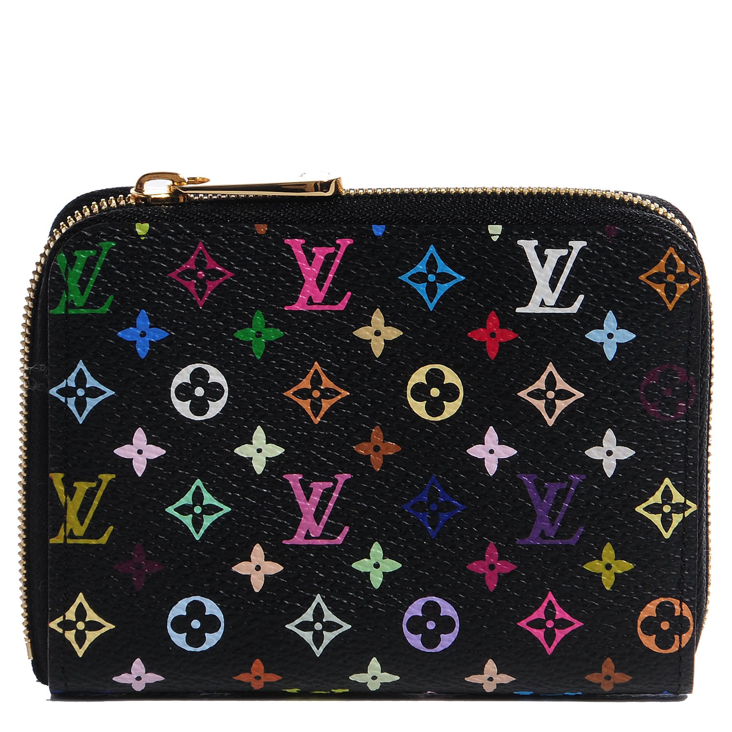 Louis Vuitton Monogram Multicolor Zippy Coin Purse Black Grenade 1 of 8