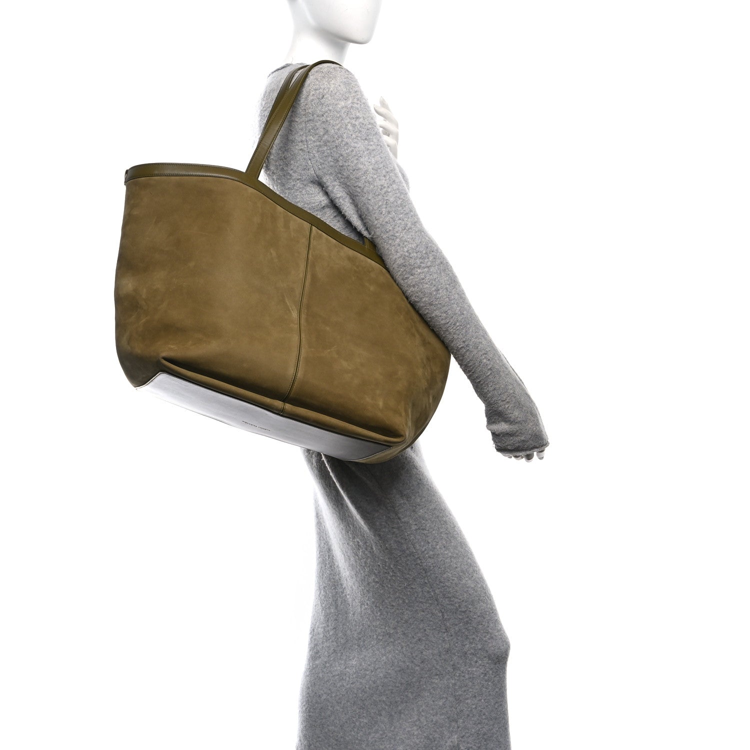 Bottega Veneta Suede Nappa Intrecciato Large Flip Flap Tote Mud 2 of 10