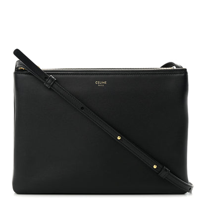 Celine Lambskin Large Trio Crossbody Bag Black 1 of 15