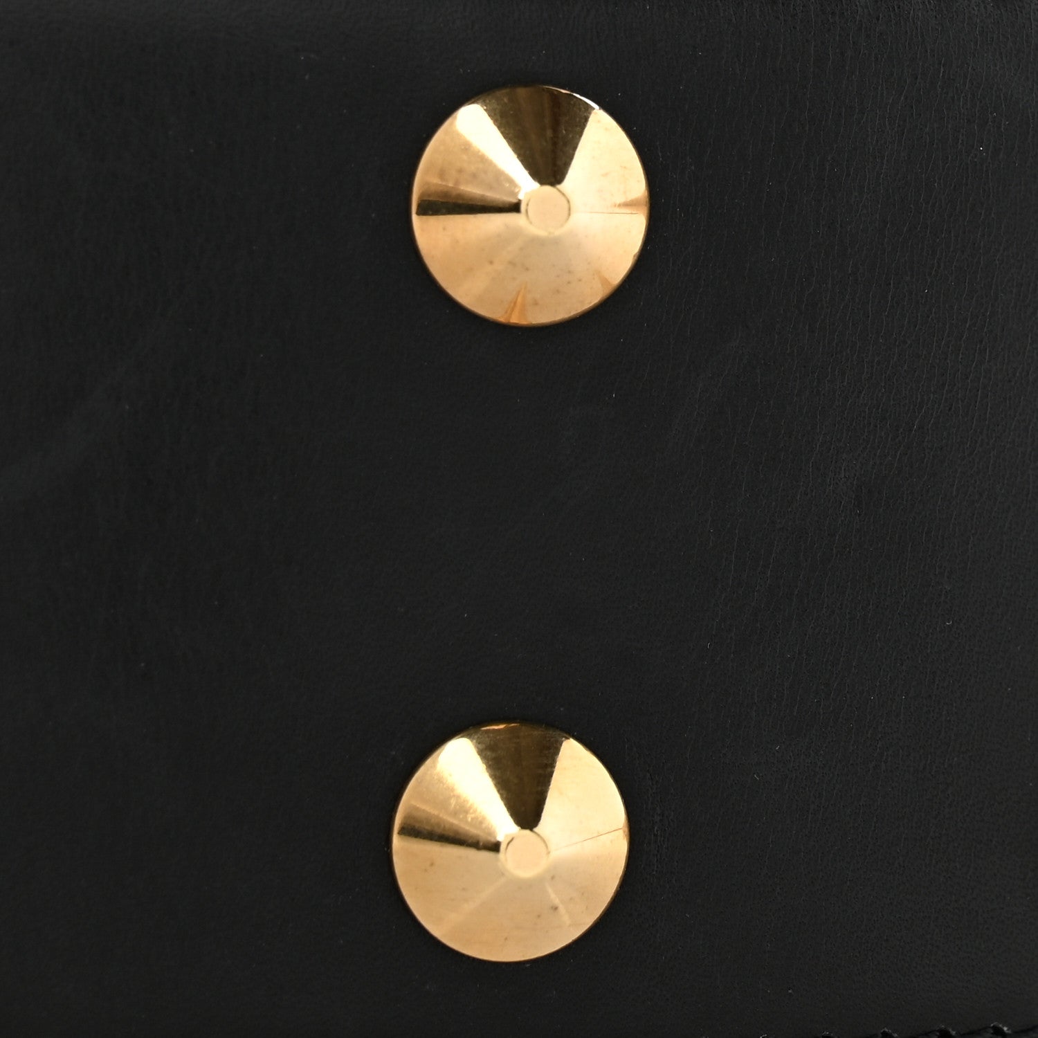 Louis Vuitton Calfskin LV Initiales Clous Belt 75 30 Black Gold 9 of 9
