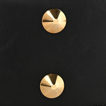 Louis Vuitton Calfskin LV Initiales Clous Belt 75 30 Black Gold 9 of 9