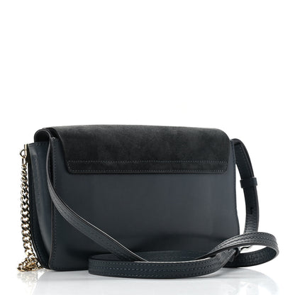 Chloe Suede Calfskin Small Faye Shoulder Bag Denim Blue 3 of 11