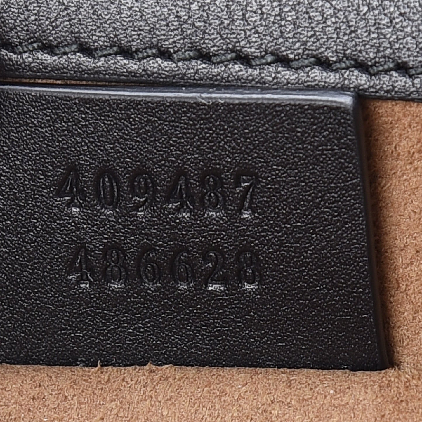 GG Supreme Monogram Calfskin Small Padlock Shoulder Bag Beige Black Cuir