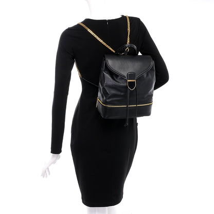 Alexander McQueen Calfskin Small Chain Strap Backpack Black 2 of 7